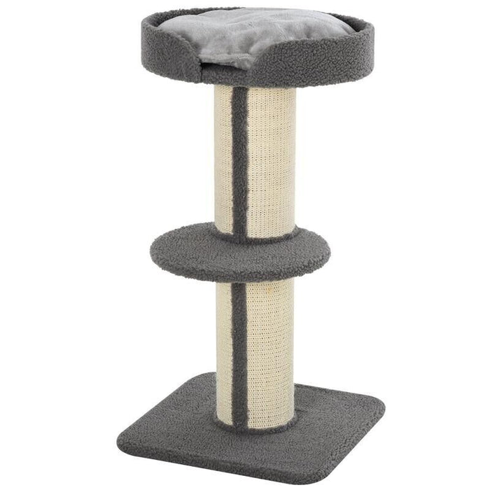 TIRAGRAFFI AD ALBERO PER GATTI CON CUCCIA CUSCINO RIVESTIMENTO GRIGIO