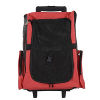 TROLLEY ZAINO 2 IN 1 PER PICCOLI ANIMALI DOMESTICI 35X27X49 CM ROSSO