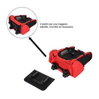 TROLLEY ZAINO 2 IN 1 PER PICCOLI ANIMALI DOMESTICI 35X27X49 CM ROSSO