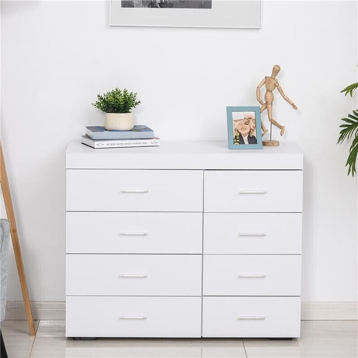 CASSETTIERA PER CASA E UFFICIO 90 X 35 X 73 CM IN LEGNO BIANCO