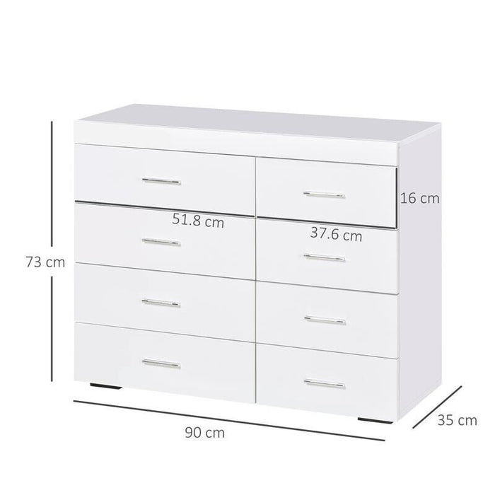 CASSETTIERA PER CASA E UFFICIO 90 X 35 X 73 CM IN LEGNO BIANCO
