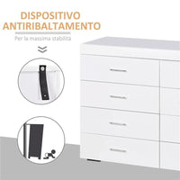 CASSETTIERA PER CASA E UFFICIO 90 X 35 X 73 CM IN LEGNO BIANCO