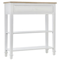 TAVOLO CONSOLLE CON CASSETTO PER INGRESSO BIANCO