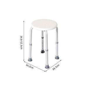 SGABELLO PER DOCCIA BAGNO ALTEZZA REGOLABILE ANTISCIVOLO, BIANCO