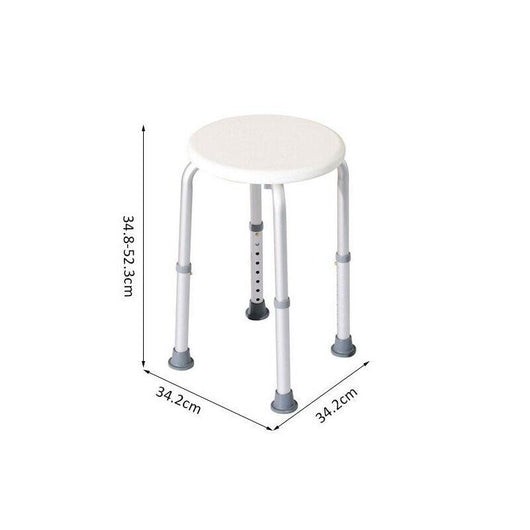 SGABELLO PER DOCCIA BAGNO ALTEZZA REGOLABILE ANTISCIVOLO, BIANCO