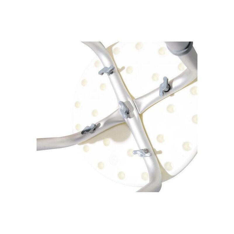 SGABELLO PER DOCCIA BAGNO ALTEZZA REGOLABILE ANTISCIVOLO, BIANCO