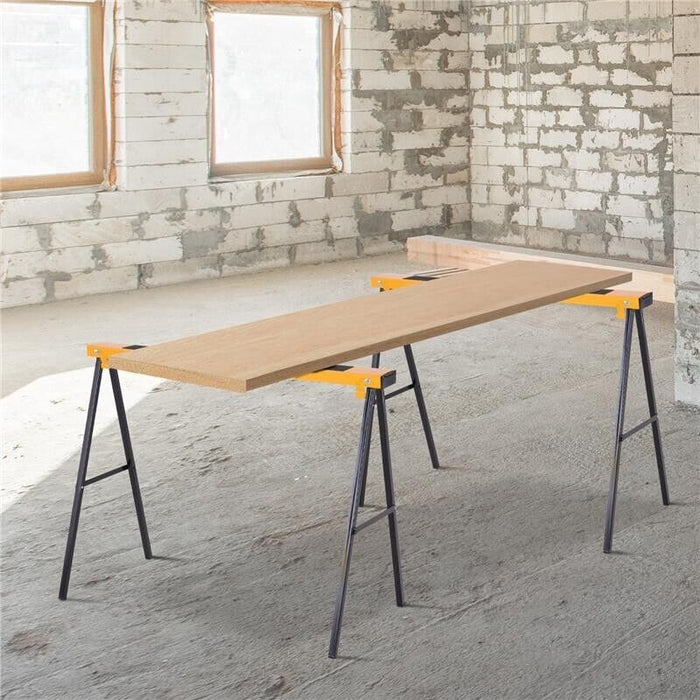 SET 2 CAVALLETTI DA LAVORO PIEGHEVOLI IN ACCIAIO PORTATA 250 KG