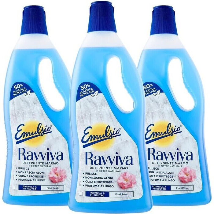 TRIPACCO EMULSIO PAVIMENTO LIQUIDO 1LT X 3 RAVVIVA MARMO - 3 PEZZI