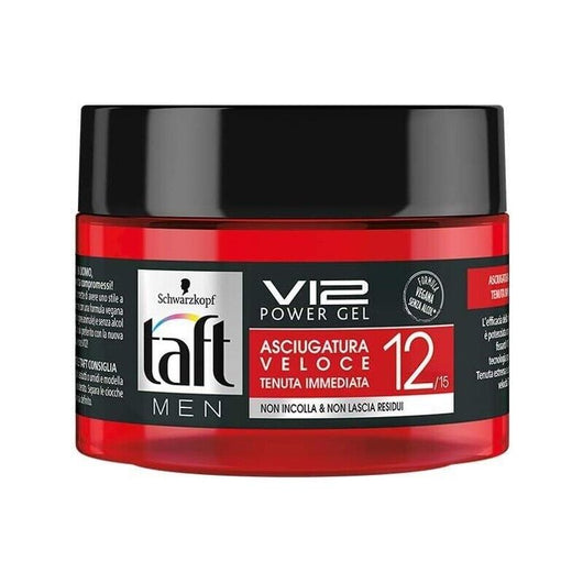 TAFT SCHWARZKOPF MEN V12 POWER GEL ASCIUGATURA VELOCE TENUTA IMMEDIATA