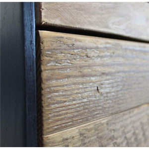 MOBILE ELDRED REALIZZATO IN LEGNO E ACCIAIO ANTRACITE 180 X 48 X H76 CM