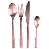 SET 16 POSATE MANHATTAN IN COLORE RAME SATINATO