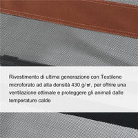 BRANDINA LETTINO PER CANI PIEGHEVOLE IN METALLO E TESSUTO CON SACCA DI TRASPORTO
