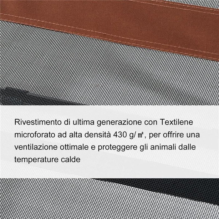 BRANDINA LETTINO PER CANI PIEGHEVOLE IN METALLO E TESSUTO CON SACCA DI TRASPORTO