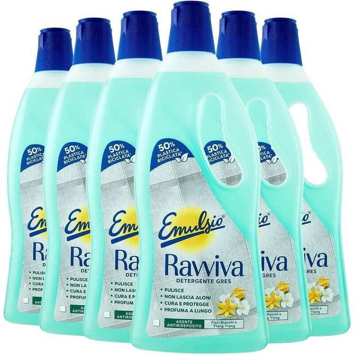 SET 6 EMULSIO DETERSIVO LIQUIDO PAVIMENTI 1LT RAVVIVA GRES