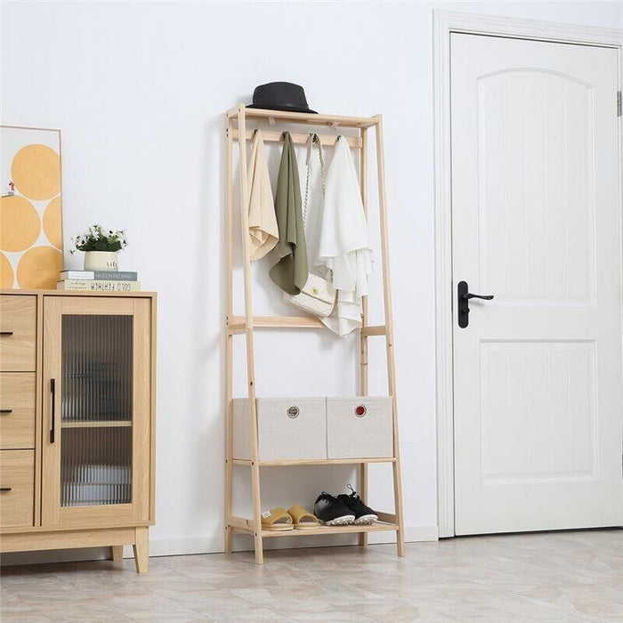 APPENDIABITI MULTIFUNZIONE PER INGRESSO E SOGGIORNO LEGNO NATURALE