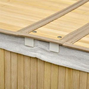 CESTO PORTABIANCHERIA A 2 SEZIONI 2 COPERCHI E CAPACITÀ 100L CON SACCA INTERNA