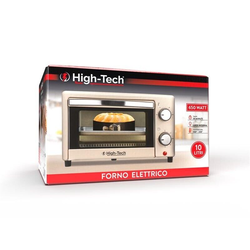 HIGH-TECH FORNO ELETTRICO DA 10LT CON POTENZA 650W COLORE CREMA