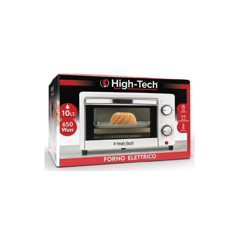 HIGH-TECH FORNO ELETTRICO DA 10LT CON POTENZA 650W COLORE BIANCO