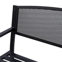 PANCHINA DA ESTERNO IN ACCIAIO, NERO, 127X60X85CM