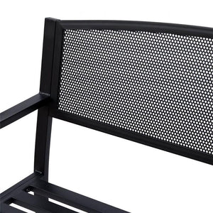 PANCHINA DA ESTERNO IN ACCIAIO, NERO, 127X60X85CM