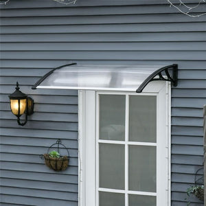 PENSILINA DA ESTERNO PER FINESTRE E PORTE, IN POLICARBONATO E ALLUMINIO 110X60X23CM TRASPARENTE