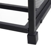 PORTALEGNA DA INTERNO ED ESTERNO IN METALLO CON GANCI E 4 ATTREZZI PER CAMINO INCLUSI NERO