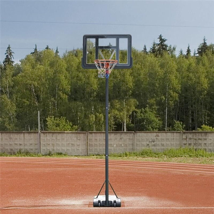 CANESTRO BASKET ALTEZZA REGOLABILE 231-305 CM BASE CON RUOTE IN ACCIAIO
