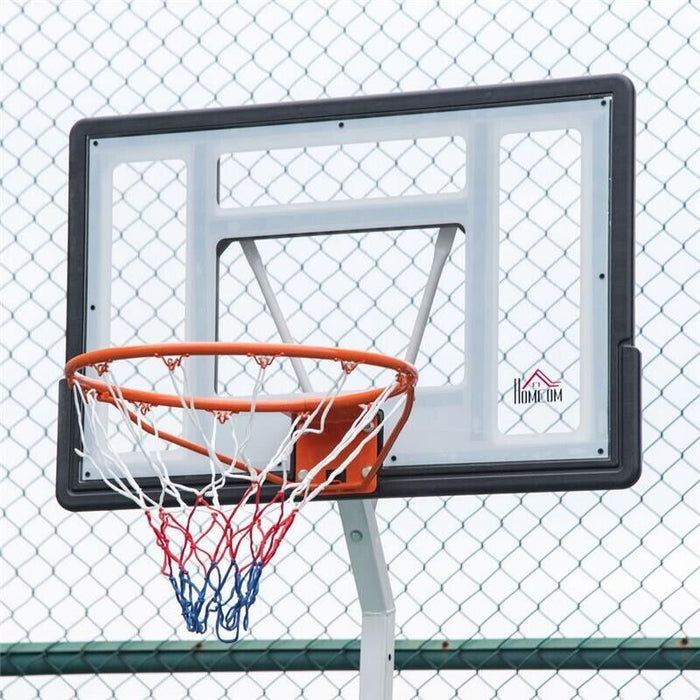 CANESTRO BASKET PER BAMBINI E ADULTI CON TABELLONE IN PVC REGOLABILE 210-260 CM