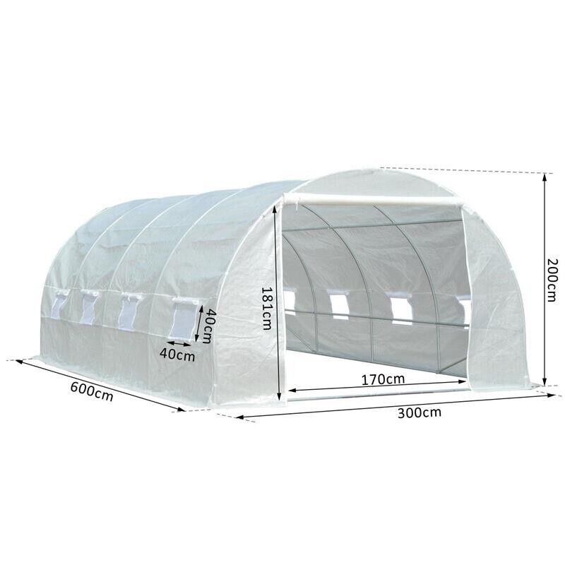 SERRA DA GIARDINO A TUNNEL SERRA PER PIANTE IN ACCIAIO ANTI-UV BIANCO