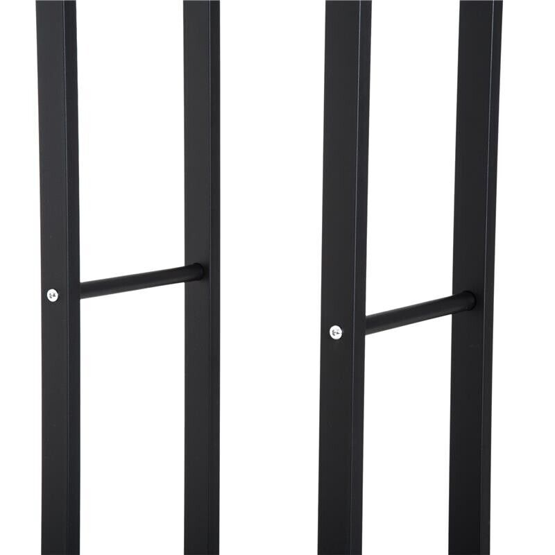 SCAFFALE PORTA LEGNA VERTICALE PER INTERNO IN FERRO NERO, 40X25X150CM