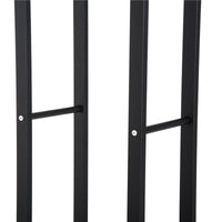 SCAFFALE PORTA LEGNA VERTICALE PER INTERNO IN FERRO NERO, 40X25X150CM