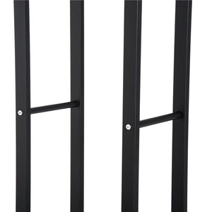 SCAFFALE PORTA LEGNA VERTICALE PER INTERNO IN FERRO NERO, 40X25X150CM