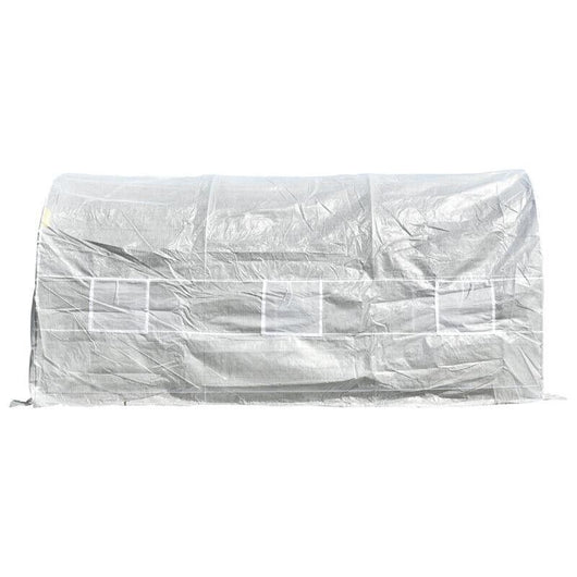 SERRA TUNNEL CON STRUTTURA IN ACCIAIO ZINCATO E TELO IN POLIETILENE 6 FINESTRE