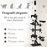 TIRAGRAFFI A SOFFITTO MULTILIVELLO 240 - 260 CM CUCCE SCALE CORDE SISAL