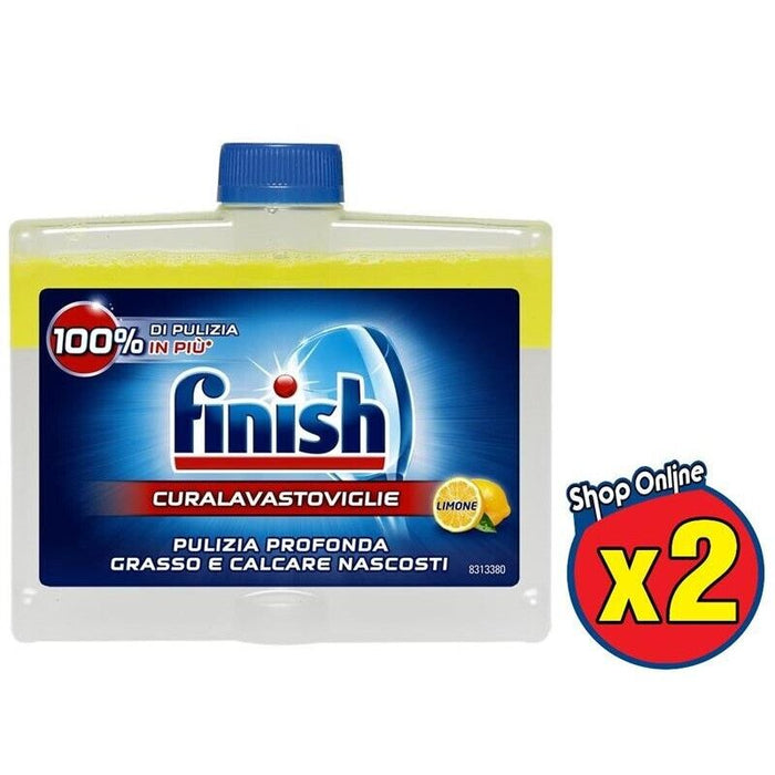 2 FINISH CURA LAVASTOVIGLIE IGIENIZZANTE LIMONE 250 ML