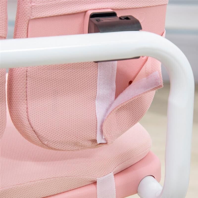 BANCO SCUOLA CON SEDIA PER BAMBINI 3-12 ANNI, ALTEZZA REGOLABILE E PIANO INCLINABILE ROSA