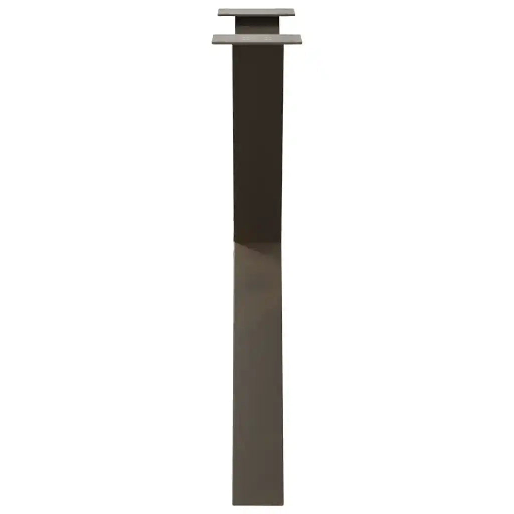 vidaXL Gambe per tavolo da pranzo a forma di X 3 pz in acciaio naturale 70x(72-73) cm