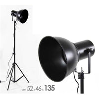 INDUSTRIAL LAMPADA A PIANTANA RICHIUDIBILE IN METALLO 52 X 46 X 135 CM  NERO