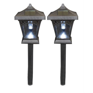 HIGH-TECH SET DI 2 LAMPADE SOLARI 11 X 11 X 43 CM COLORE NERO