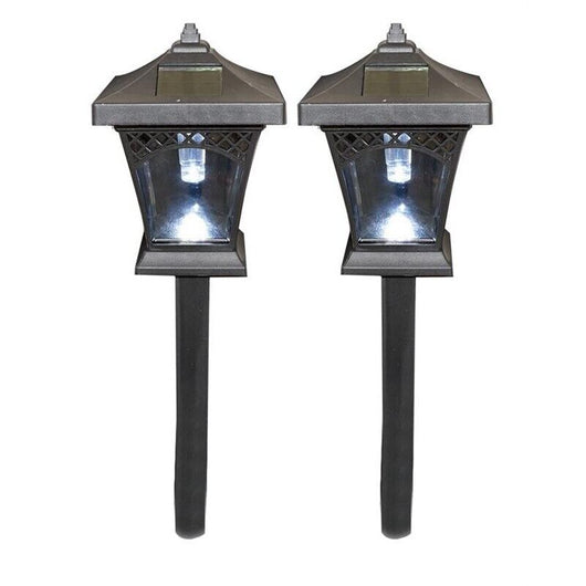 HIGH-TECH SET DI 2 LAMPADE SOLARI 11 X 11 X 43 CM COLORE NERO