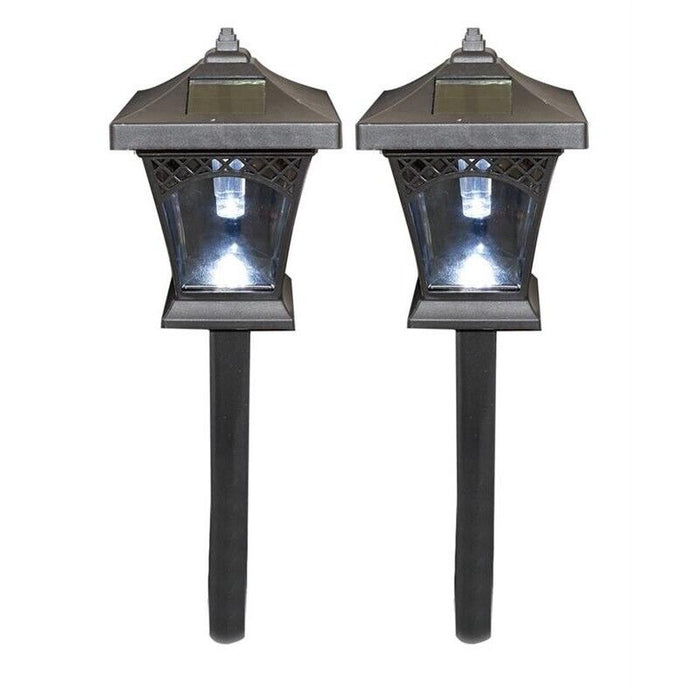HIGH-TECH SET DI 2 LAMPADE SOLARI 11 X 11 X 43 CM COLORE NERO