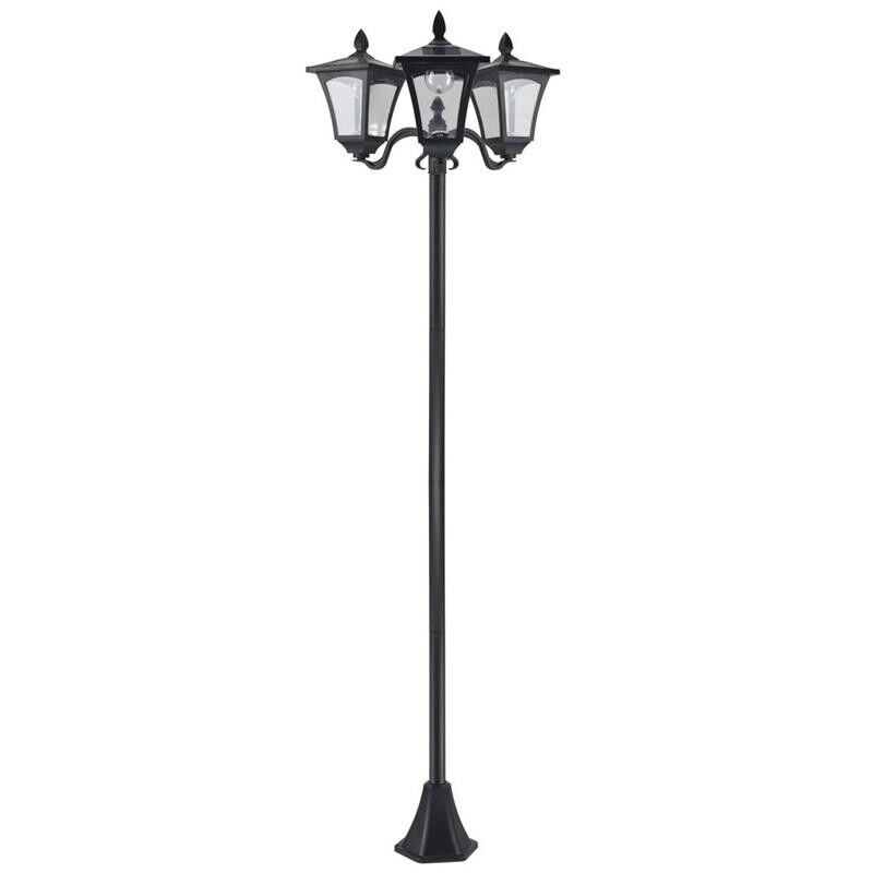 LAMPADA SOLARE CON 3 LED IP44 51.5×47×182.5CM COLORE NERO