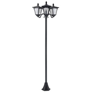 LAMPADA SOLARE CON 3 LED IP44 51.5×47×182.5CM COLORE NERO