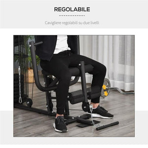 STAZIONE FITNESS PALESTRA MULTIFUNZIONE IN ACCIAIO