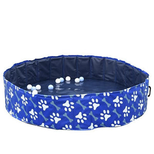 PISCINA RIGIDA PER CANI TAGLIA GRANDE 65KG IN PLASTICA ANTISCIVOLO BLU 140X30 CM