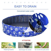 PISCINA RIGIDA PER CANI TAGLIA GRANDE 65KG IN PLASTICA ANTISCIVOLO BLU 140X30 CM