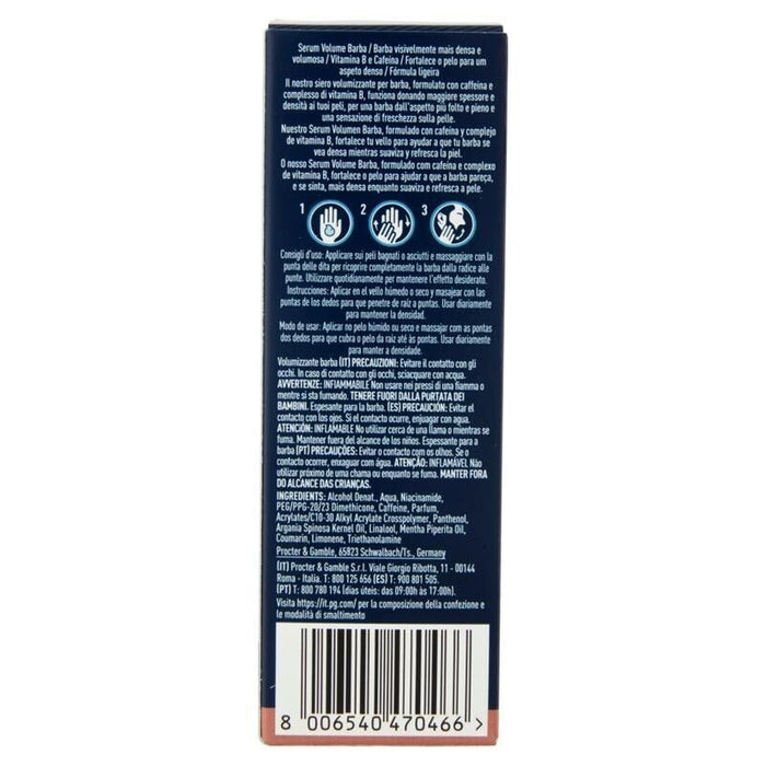 GILLETTE KING C. BARBA SIERO VOLUMIZZANTE CURA BARBA UOMO CON COMPLESSO DI VITAMINA B E CAFFEINA CONFEZIONE DA 50 ML