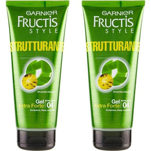 FRUCTIS SET 2 CONFEZIONI  GEL FISSANTE PER CAPELLI EXTRA FORTE STRUCTURING DA 200 ML L'UNO