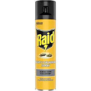 RAID INSETTICIDA SPRAY ELIMINA VESPE E CALABRONI PER USO INTERNO AZIONE RAPIDA PER SPRUZZO DIRETTO 400 ML