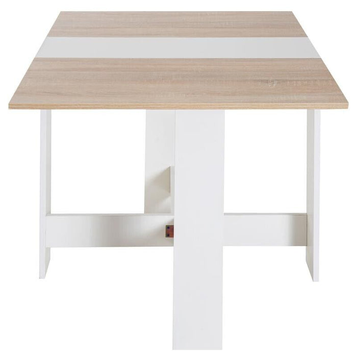 TAVOLO DA PRANZO MODERNO SALVASPAZIO 103 X 76 X 73.5CM  BIANCO E ROVERE